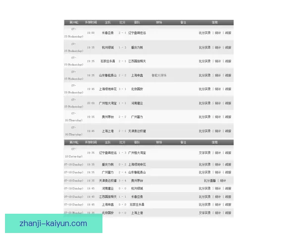 北京市足球联赛完整赛程及各队比赛时间安排一览表